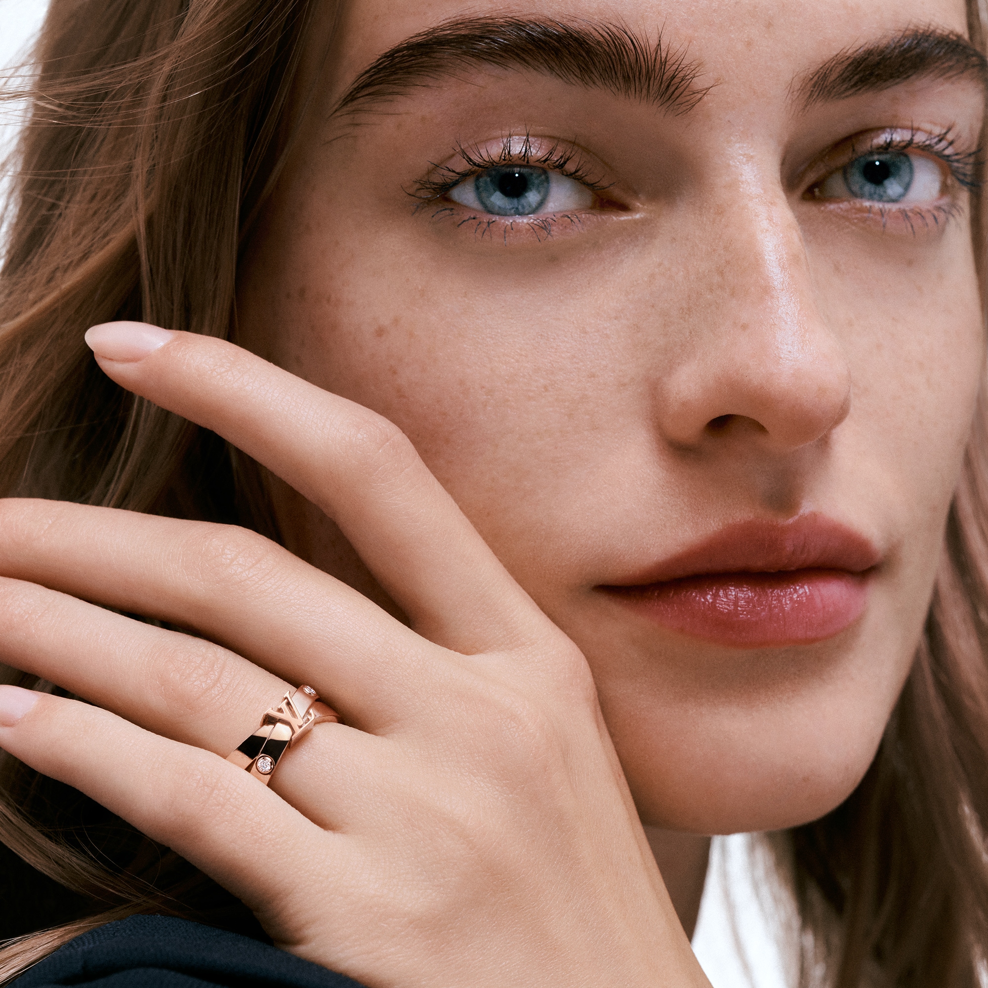 リング ドゥーブル アンプラント (ピンクゴールド×ダイヤモンド